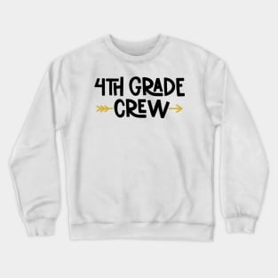 4th Grade Crew Funny Kids Back to School Crewneck Sweatshirt